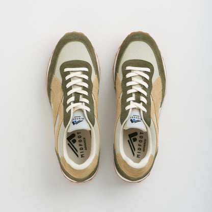 MIDFOOT ADVANCE ミッドフット アドバンス BASIS OLIVE/BEIGE MF-014 スニーカー ユニセックス