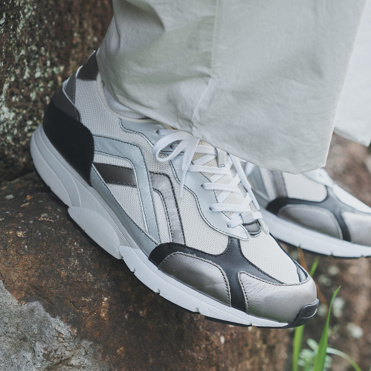 MIDFOOT ADVANCE ミッドフット アドバンス  FORWARD WHITE/SILVER MF-017 スニーカー メンズ レディース